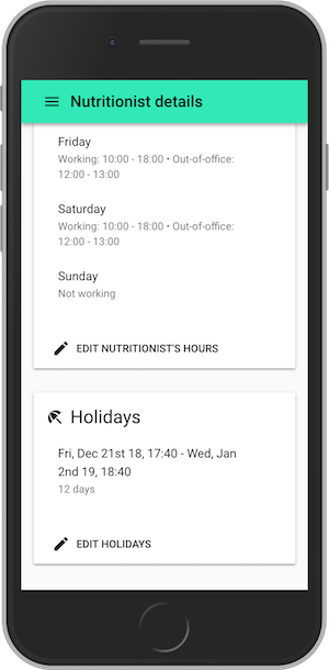 Holidays and out-of-office